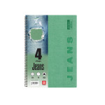 Jeans Τετράδιο Σπιράλ A4 4 θεμάτων