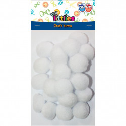 ΠΟΜ ΠΟΜ ΛΕΥΚΟ 15mm